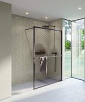 riho Lucid GD400 douchewand 140x200cm matzwart