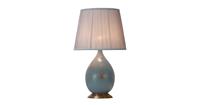 Fine Asianliving Chinese Tafellamp Porselein met Kap