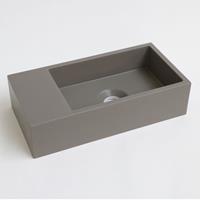 INK Versus Fontein - 36x18x9cm - wasbak rechts - 0 kraangaten - Quartz beton 3404104