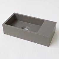 INK Versus Fontein - 36x18x9cm - wasbak links - 0 kraangaten - Quartz beton 3404124