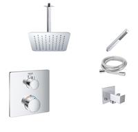 grohe Grohtherm inbouw doucheset met 30cm regendouche en plafondarm rechthoekig