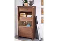 Vitrine Akazie 71x45x147 braun lackiert LIVE EDGE #21