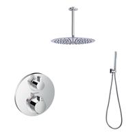 hansgrohe Ecostat S inbouw doucheset met 20cm douchekop en plafondarm chroom