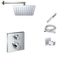 hansgrohe Ecostat Square inbouw doucheset met 20cm douchekop en wandarm chroom