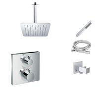 hansgrohe Ecostat Square inbouw doucheset met 30cm douchekop en plafondarm chroom