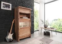 Vitrine Akazie 71x45x147 natur lackiert LIVE EDGE #11