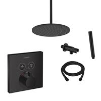 hansgrohe Shower Select inbouw doucheset met 20cm douchekop en plafondarm zwart