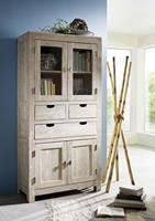 Schrank Akazie 9x4x18 white stone getüncht NATURE WHITE #61