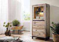 Vitrine Wildeiche 65x4x148 bianco geölt VILLANDERS #24