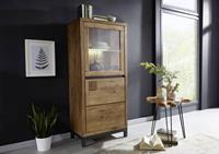 Vitrine Wildeiche 65x4x148 Tabacco brown geölt VILLANDERS #34