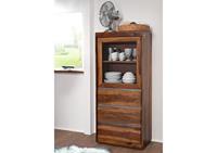 Vitrine Sheesham 63x4x147 noble unique lackiert SYDNEY #14