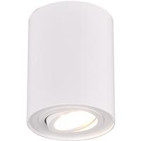 BES LED LED Plafondlamp - Plafondverlichting - Trion Cosmin - GU10 Fitting - 1-lichts - Rond - Mat Wit - Aluminium
