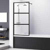 vanrijn van Rijn ST04 badwand met zwarte profielen 80x160cm