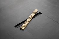 saniclear Brass douchegoot 70x7cm geborsteld messing - mat goud