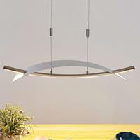 Lucande LED hanglamp Marija, horizontale afdekking, zilver