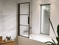 riho Grid GB501 badwand links 80x150 matzwart
