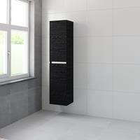 Bruynzeel Giro/Miko/Palitano/Passo/Pinto Universele hoge kast links en rechtsdraaiend 40x175x35cm zwart eiken 123103114