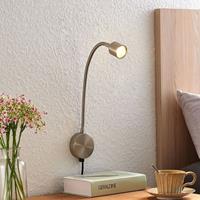 Lindby Djamila LED wandlamp, gesatineerd nikkel