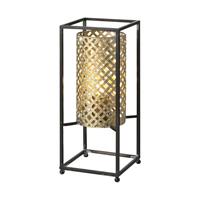 Freelight Tafellamp Petrolio, zwart / goud, hoogte 37 cm