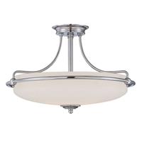 QUOIZEL Deckenlampe Griffin mit Abstand, chrom, Ø 57 cm