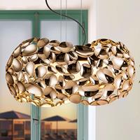 Schuller LED hanglamp Narisa Ø 46 cm roségoud/bruin