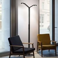 Luctra Floor Twin Radial LED vloerlamp zwart