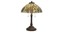 LumiLamp Tafellamp Tiffany Ø 40 cm E27/max 3*60W Meerkleurig Glas / Polyresin 5LL-6037