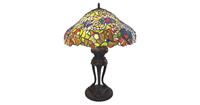 LumiLamp Tafellamp Tiffany Ø 57*83 cm E27/max 3*40W Meerkleurig Polyresin / glas 5LL-6055