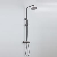 Boss & Wessing Opbouw Regendouche Set  Exclusive Ronde Hoofddouche 30 cm Gunmetal