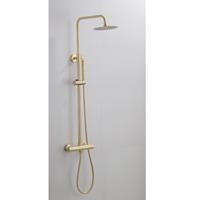 Boss & Wessing Opbouw Regendouche Set  Gold Ronde Hoofddouche 30 cm Mat Goud