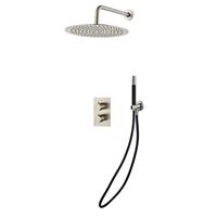 Boss & Wessing Inbouw Regendouche Set  Exclusive Pro 30 cm Wanduitloop Staaf Handdouche