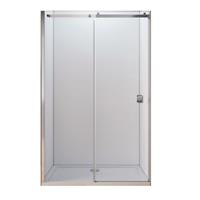 Lacus Schuifdeur  Pantella Square Tweedelig Helder Glas Chroom Aluminium Profiel (alle maten)