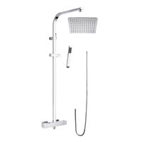 Lacus Opbouw Regendoucheset  Linosa 101x45 cm Verchroomd Messing met Rechthoekige Hoofddouche
