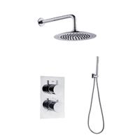 Boss & Wessing Inbouw Regendouche Set  Wanduitloop Ronde Hoofddouche 20 cm Chroom
