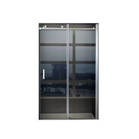 Boss & Wessing Schuifdeur Tweedelig  Lusso 120x200 cm Helder Glas Aluminium Profiel Chroom