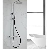Boss & Wessing Opbouw Regendouche Set  Talpa Pro Hoofddouche 20 cm met Staaf Handdouche