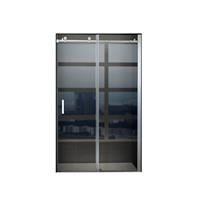 Boss & Wessing Schuifdeur Tweedelig  Lusso 140x195 cm Helder Glas Aluminium Profiel Chroom