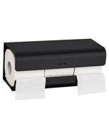 proox One driedubbele toiletrol houder zwart