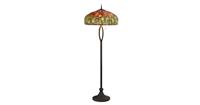LumiLamp Vloerlamp Tiffany Ø 56 cm E27/max 3*60W Meerkleurig Glas / Polyresin tulpen  5LL-6041