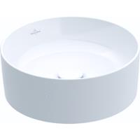 Villeroy & Boch Collaro opzetwastafel rond Ø40cm zonder overloop zonder kraangat wit 4a184001
