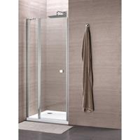 Royal Plaza Clever draaideur 90x195cm met vast paneel chroom profiel helder glas met Clean coating 55848