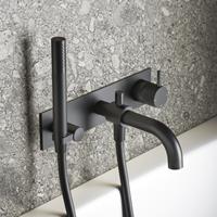 Hotbath Cobber X afbouwdeel voor douche/badmengkraan, automatische omstelinrichting mat zwart CX026EXTBL