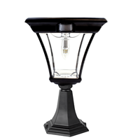 slk Solar buitenlamp London sokkel zwart met ledlamp