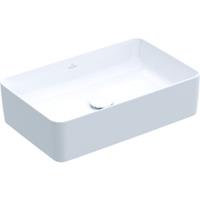 Villeroy & Boch Collaro opzetwastafel rechthoekig 56x36cm zonder overloop zonder kraangat ceramic+ stone white 4A2056RW