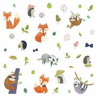 Wandsticker Forest Friends, 41-tlg.