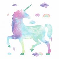 4kidsonly Unicorn Muursticker - "Galactische Glitter"