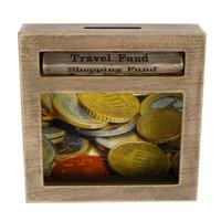 Gifts Amsterdam Spardose Fundbox 18 X 18 X 5 Cm Holz Braun