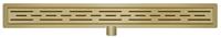mueller Gold douchegoot met flens 100x7cm geborsteld messing
