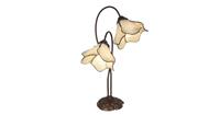 LumiLamp Tafellamp Tiffany 41*23*57 cm E27/max 2*40W Meerkleurig Polyresin / glas  5LL-6048