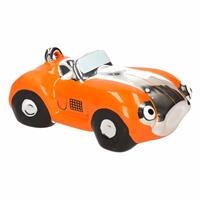 Spaarpot oranje sportauto cabriolet 14 cm - Spaarpotten